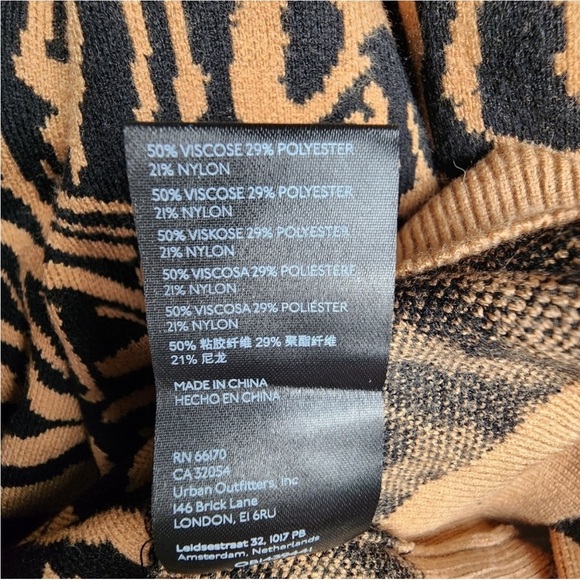 Anthropologie Maeve  Animal Print Knit Boatneck Sweater NWT Size Medium - Picture 6 of 8